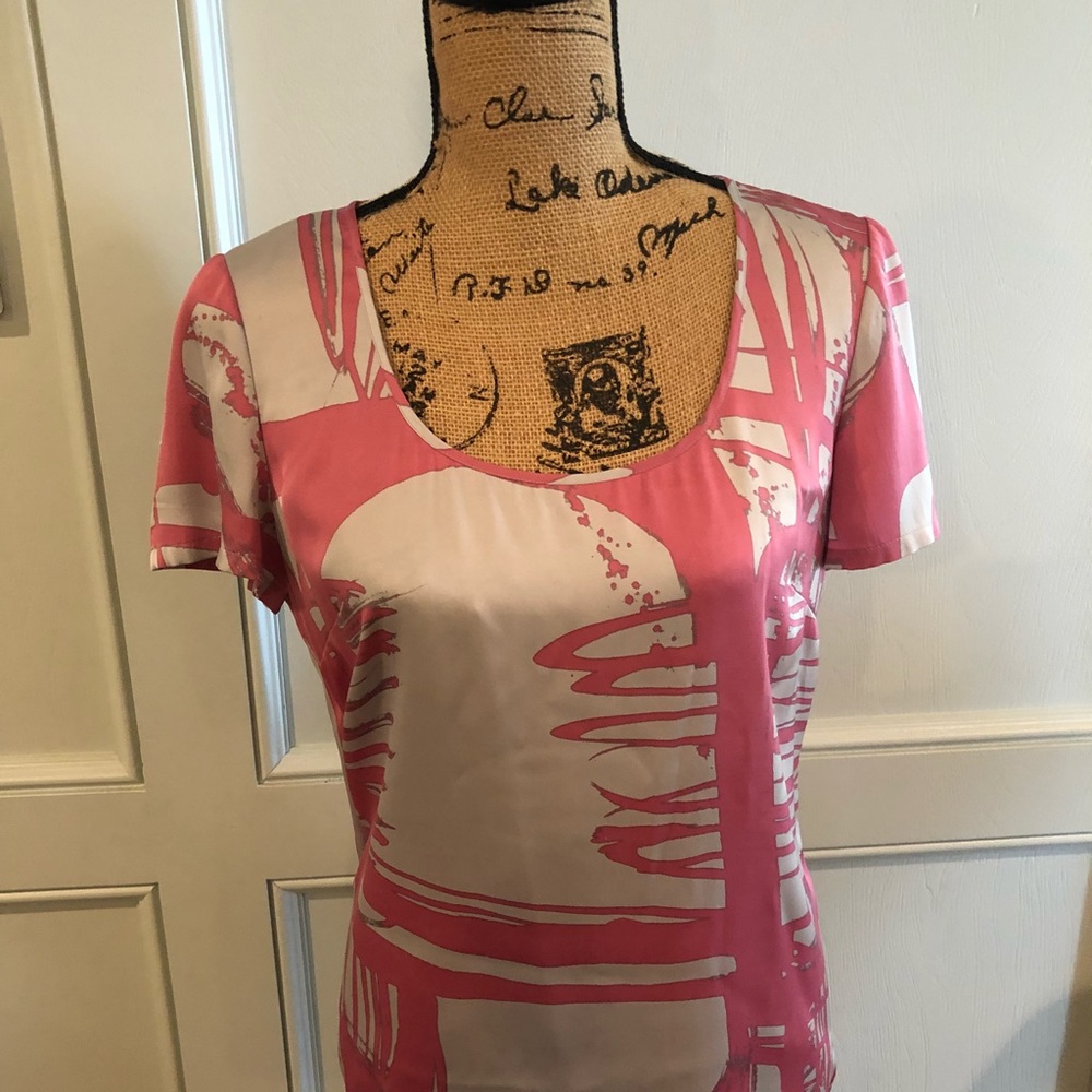 Pink and Gray Banana Republic Blouse - Picture 2 of 4